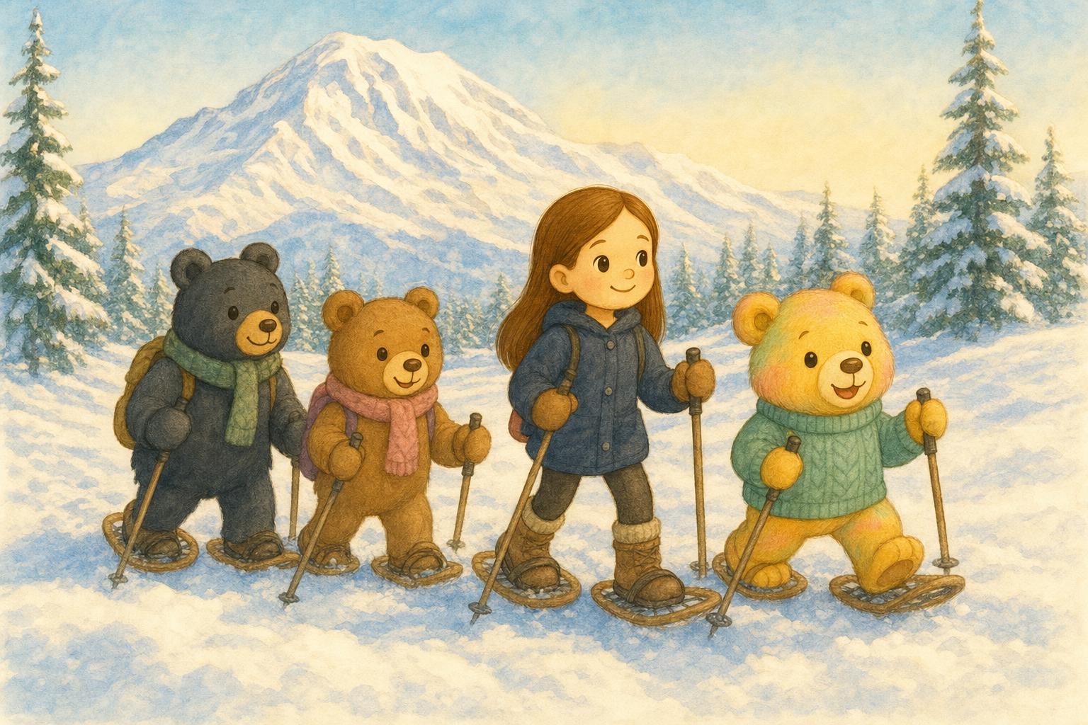 Illustration for Chapter 5: Snowshoe Hike